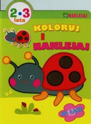 Okładka książki Koloruj i naklejaj. Na łące 2-3 lata