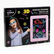 Opakowanie Magiczna neonowa tablica 3D led Kidea (różowa) mnt3 DLKAR