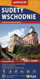 Mapa - Sudety Wschodnie 1:60 000. Autor: Opracowanie zbiorowe. Dadada.pl Okładka książki Mapa - Sudety Wschodnie 1:60 000