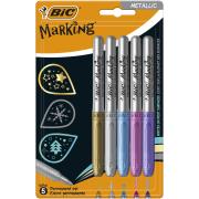 Marker BIC Marking Metallic Ink 5 kolorów Blister 5szt. Wydawca: Bic. Dadada.pl Opakowanie Marker BIC Marking Metallic Ink 5 kolorów Blister 5szt
