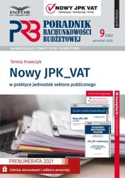 Nowy JPK_VAT w praktyce jednostek sektora publicznego. Autor: Krawczyk Teresa. Dadada.pl Okładka książki Nowy JPK_VAT w praktyce jednostek sektora publicznego