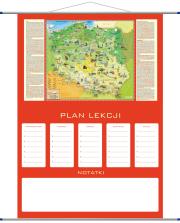 Plan lekcji - mapa Polska Młodego Odkrywcy. Wydawca: Artglob. Dadada.pl Opakowanie Plan lekcji - mapa Polska Młodego Odkrywcy