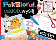 Pokoloruj, ozdób, wyślij. Kartki i liściki. Autor: Sylwia Kajdana. Dadada.pl Okładka książki Pokoloruj, ozdób, wyślij. Kartki i liściki