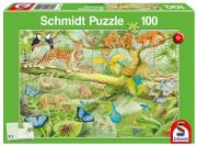 Opakowanie Puzzle 100 Zwierzęta w dżungli G3