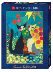 Opakowanie Puzzle 1000 Szczęśliwa rodzinka pośród kwiatów