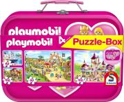 Opakowanie Puzzle 2x60 + 2x100 w walizce Playmobil różowy G3