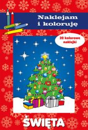 Okładka książki Święta. Naklejam i koloruję
