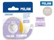 Taśma Milan samoprzylepna 12 mm x 33 m z dyspenserem na blistrze. Wydawca: MILAN. Dadada.pl Opakowanie Taśma Milan samoprzylepna 12 mm x 33 m z dyspenserem na blistrze