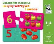 Okładka książki Układanki malucha Liczymy warzywa i owoce Kapitan Nauka