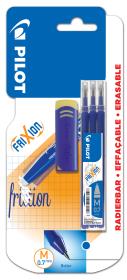 Opakowanie Wkład Pilot Frixion Clicker niebieski 3 sztuki + gumka blister