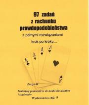 Okładka książki 97 zadań z rachunku prawdopodobieństwa z pełnymi..