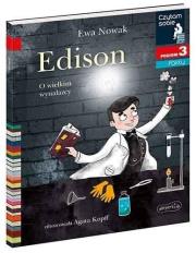 Czytam sobie - Edison. O wielkim wynalazcy. Autor: Ewa Nowak, Agata Kopff. Dadada.pl Okładka książki Czytam sobie - Edison. O wielkim wynalazcy