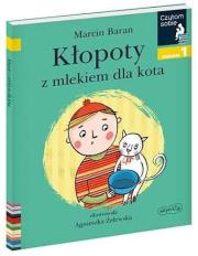Czytam sobie - Kłopoty z mlekiem dla kota. Autor: Agnieszka Żelewska. Dadada.pl Okładka książki Czytam sobie - Kłopoty z mlekiem dla kota