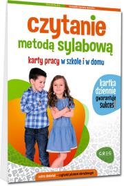 Czytanie metodą sylabową. Karty pracy. Autor: opracowanie tekstu Alicja Karczmarska-Strzebońska. Dadada.pl Okładka książki Czytanie metodą sylabową. Karty pracy