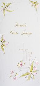 Karnet Chrzest DL C07 - Krzyż dziewczynka. Wydawca: MAK. Dadada.pl Opakowanie Karnet Chrzest DL C07 - Krzyż dziewczynka