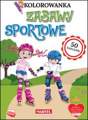 Kolorowanka z naklejkami. Zabawy sportowe. Autor: Opracowanie zbiorowe. Dadada.pl Okładka książki Kolorowanka z naklejkami. Zabawy sportowe