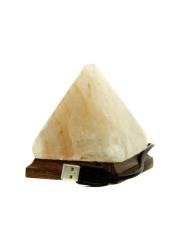 Zdjęcie produktu Lampa solna himalajska na USB mała piramida różowa