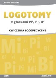 Okładka książki LOGOTOMY z głoskami M, P, B Ćwiczenia logopedyczne
