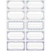 Opakowanie Naklejki etykiety biało niebieskie 240szt