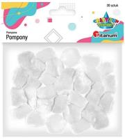 Opakowanie Pompony akrylowe 25mm białe 30szt.