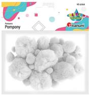 Opakowanie Pompony akrylowe białe 45szt.