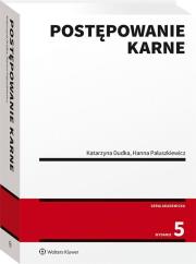 Postępowanie karne. Autor: Dudka Katarzyna, Paluszkiewicz Hanna. Dadada.pl Okładka książki Postępowanie karne