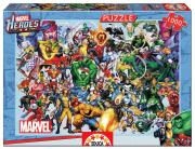 Opakowanie Puzzle 1000 Superbohaterowie i złoczyńcy Marvela