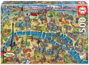 Opakowanie Puzzle 500 Mapa Paryża G3