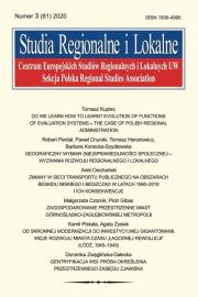Opakowanie Studia Regionalne i Lokalne 2020/3 (81)