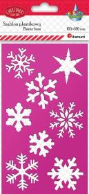 Opakowanie Szablon plastikowy 105 x180mm płatki śniegu