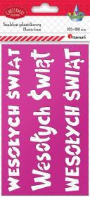 Opakowanie Szablon plastikowy 105 x180mm ''Wesołych Świąt