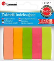 Opakowanie Zakładki indeksujące fluo 15x50mm 5x100 kartek