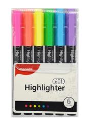 Opakowanie Zakreślacz 601 komplet 6szt MONAMI