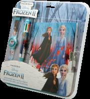 Opakowanie Zegarkiem cyfrowy + długopis + pamiętnikiem Frozen WD20749