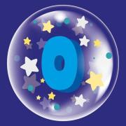 Opakowanie Balon 45cm dla chłopca cyfra 0 TUBAN