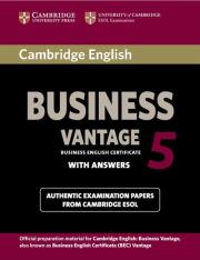 Okładka książki Cambridge English Business 5 Vantage Student's Book with Answers