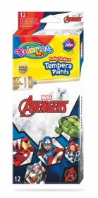 Opakowanie Farby Colorino Kids tempera w tubach 12 kolorów 12 ml Avengers