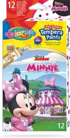 Opakowanie Farby Colorino Kids tempera w tubach 12 kolorów 12 ml Minnie