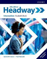 Headway 5E Intermediate SB + online practice. Autor: Liz and John Soars, Paul Hancock. Dadada.pl Okładka książki Headway 5E Intermediate SB + online practice