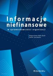 Okładka książki Informacje niefinansowe w sprawozdawczości organizacji