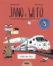 Jano i Wito uczą mówić S. Ekspres na stacji. Autor: Wiola Wołoszyn. Dadada.pl Okładka książki Jano i Wito uczą mówić S. Ekspres na stacji