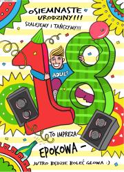 Opakowanie Karnet B6 Urodziny - 18- stka Chłopak 2