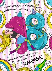 Opakowanie Karnet B6 Urodziny - 18- stka Dziewczyna 2