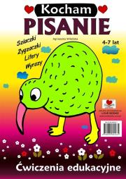 Kocham pisanie. Ćwiczenia edukacyjne 4-7 lat. Autor: Wileńska Agnieszka. Dadada.pl Okładka książki Kocham pisanie. Ćwiczenia edukacyjne 4-7 lat