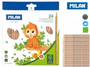 Kredki ołówkowe sześciokątne Natural 24 kol MILAN. Wydawca: MILAN. Dadada.pl Opakowanie Kredki ołówkowe sześciokątne Natural 24 kol MILAN