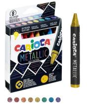 Opakowanie  Kredki świecowe metaliczne 8 kolorów CARIOCA