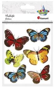 Opakowanie Naklejki foliowe 3D motyle 6szt