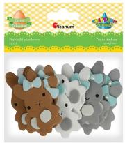 Opakowanie Naklejki piankowe 3D Króliki 30x56mm mix 12szt