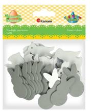 Opakowanie Naklejki piankowe Króliki szare, białe mix