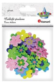 Opakowanie Naklejki piankowe kwiatki 27/28/30mm mix 48szt